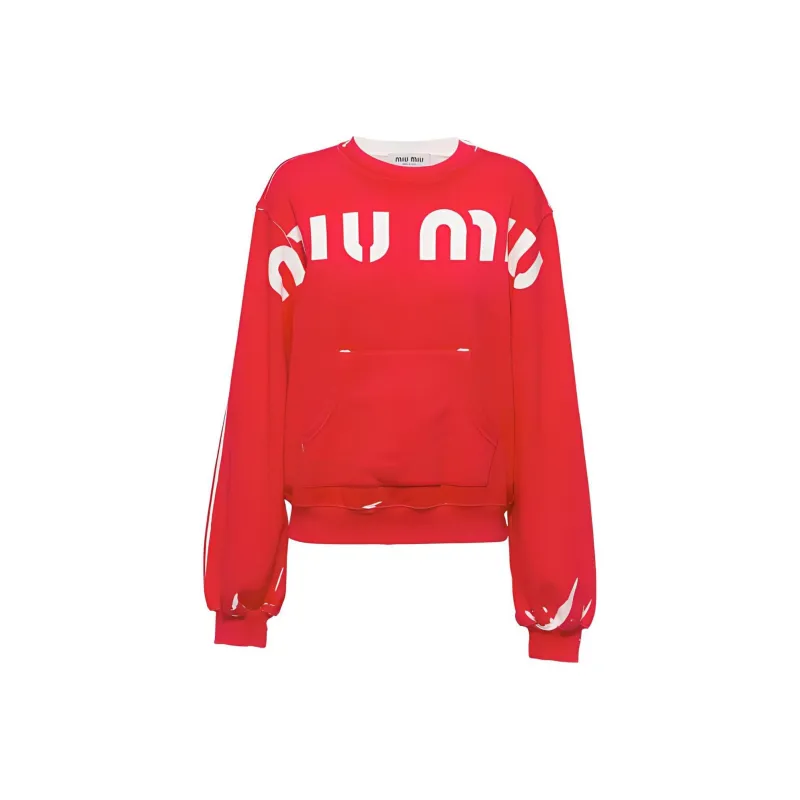MIU MIU SS23 Sweatshirt Women's Red-0
