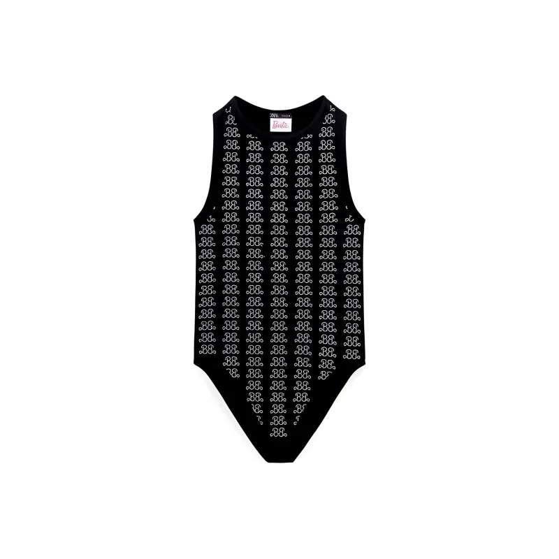 Barbie X ZARA X Barbie Co-brand Bodysuits Women's Black-0