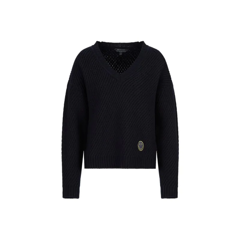 Smileyworld X ARMANI EXCHANGE ARMANI EXCHANGE X SmileyWorld Knitwear Women's Dark Blue-0