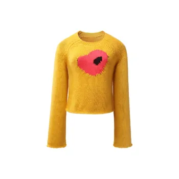 MINNANHUI Knitwear Women's Bright Yellow