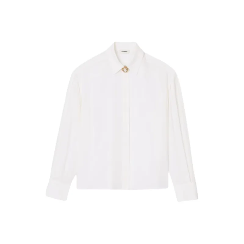 Sandro Long sleeve Silk Shirt-0