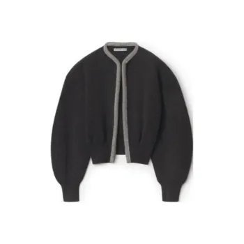 Alexander Wang Women's Crystal Trim Cardigan Charcoal