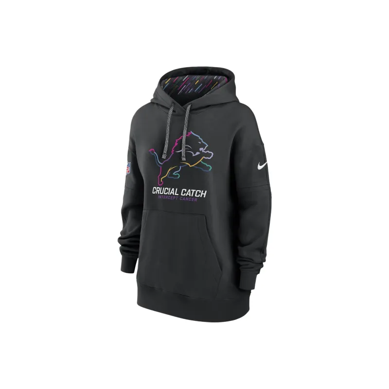 Nike Detroit Lions Crucial Catch Club Women's Nike Nfl Pullover Hoodie-0