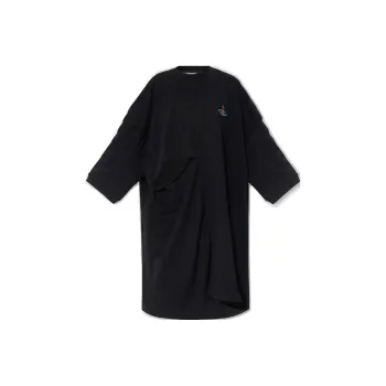Vivienne Westwood Orb embroidered Cut out Detail Longline Top
