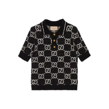 GUCCI GG print Cotton Polo Top