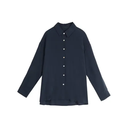 Painting system Shirts Women's Navy Blue