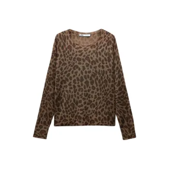 ZARA Knitwear Women's Leopard Print