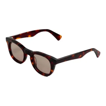 ZARA Acetate Cellulose Triacetate Round Sunglasses Men's Tortoiseshell