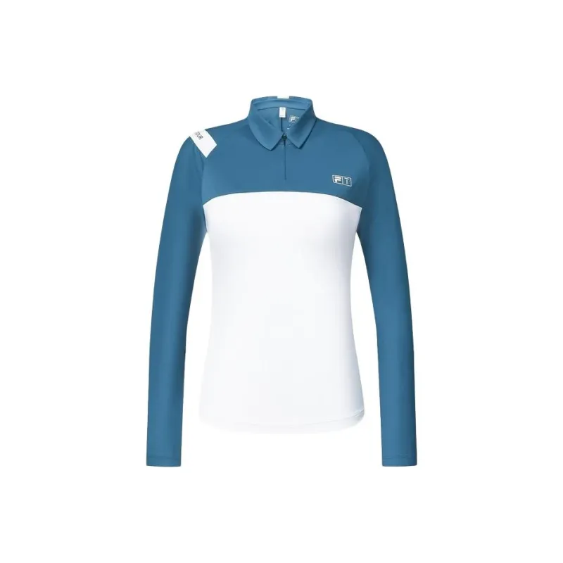 FILA Golf Series Polo Shirt Women's Logo Blue-0