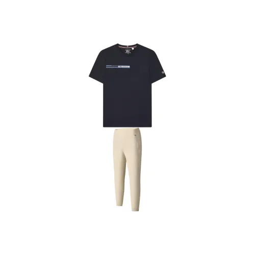 FILA Casual Sportswear Men Legend Blue Top+Wheat Brown Top