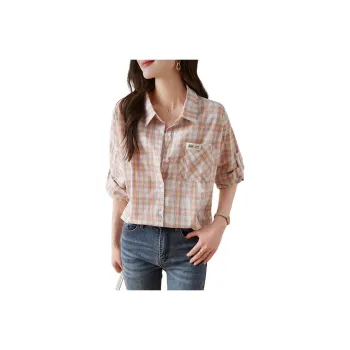 La Chapelle Shirt Women's Purple Plaid
