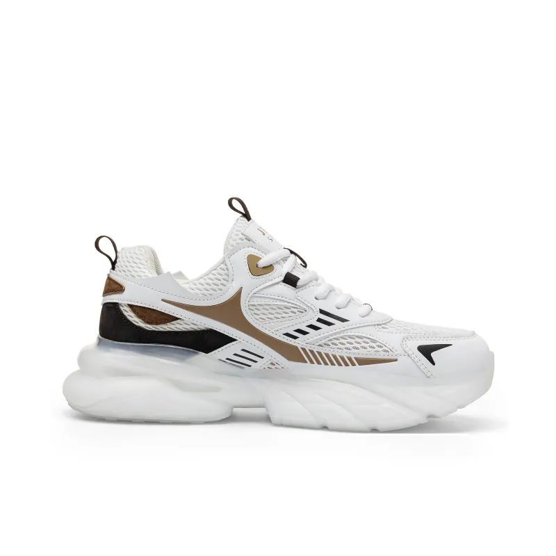 JEEP SPIRIT Cushioning, Slip Resistant, Abrasion Resistant, Lightweight Low Top Chunky Sneakers Men's White-1