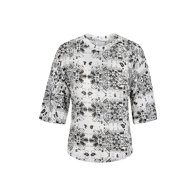 IRO NIGHT Crewneck Patterned Top-0