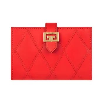 GIVENCHY Givenchy Bag Collection Sheepskin Wallet Women's Red