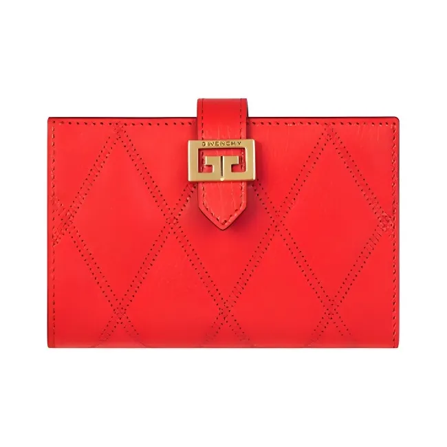 GIVENCHY Givenchy Bag Collection Sheepskin Wallet Women's Red-0
