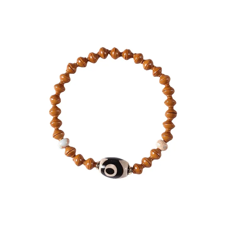 Zhiyi Olive Pit Walnut Bracelets Unisex-5
