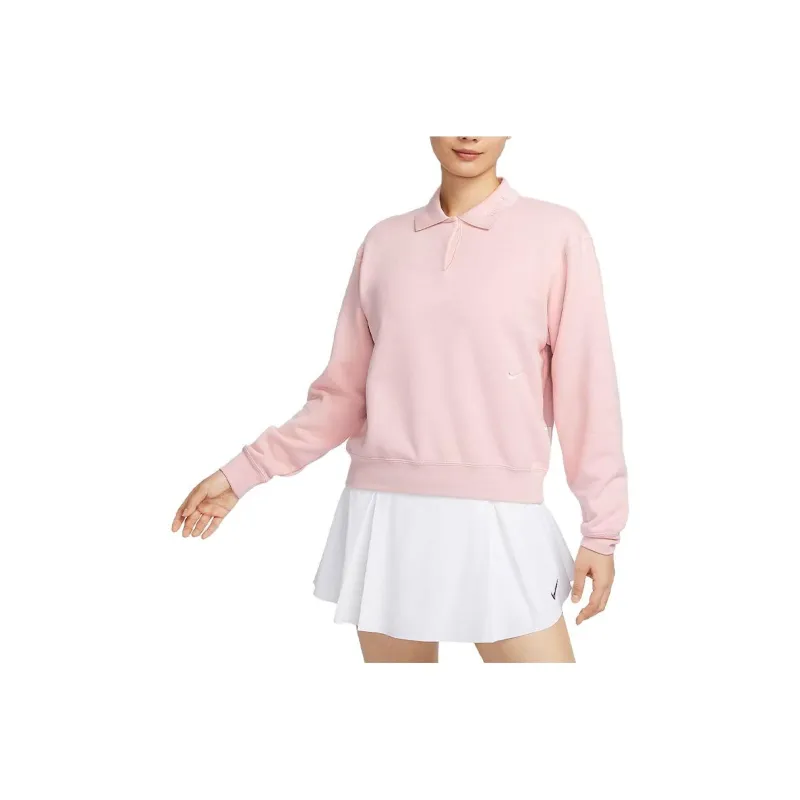 Nike Polo Shirts Women's Oxford Pink-0