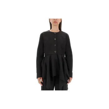 UMA WANG Peplum Button Detailed Top