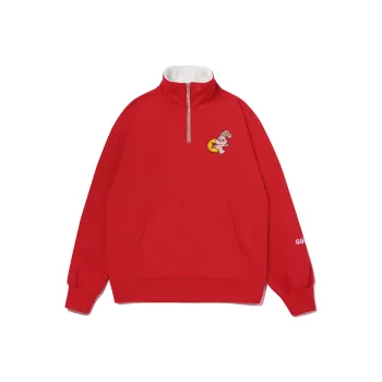 Guuka Turtleneck Loose Fit Sweatshirt Women's Red