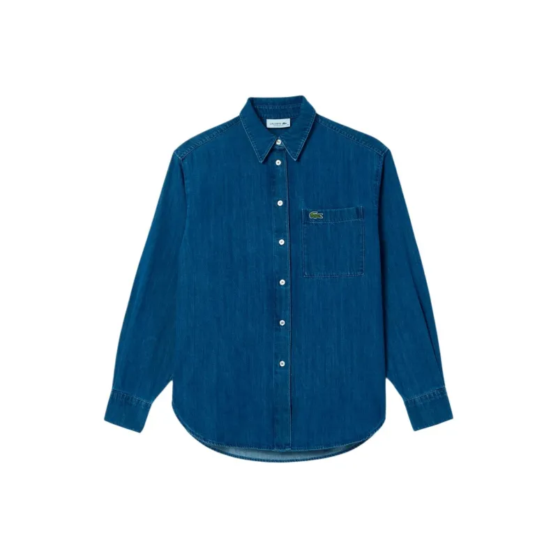 LACOSTE Logo appliqué Denim Shirt-0