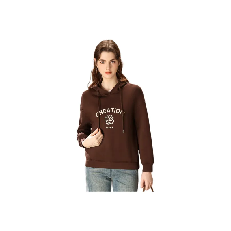 FENHONGMALI Sweatshirt Women's Coffee-0