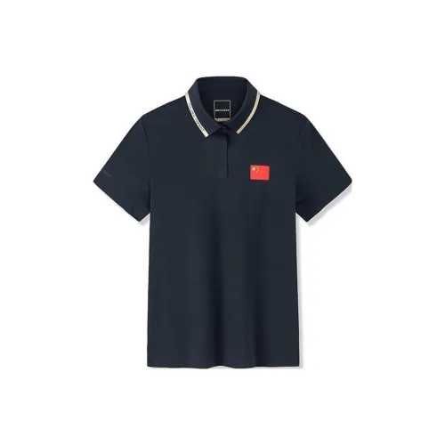 ANTA Champion Series Polo Shirts Women's Night Sea Black