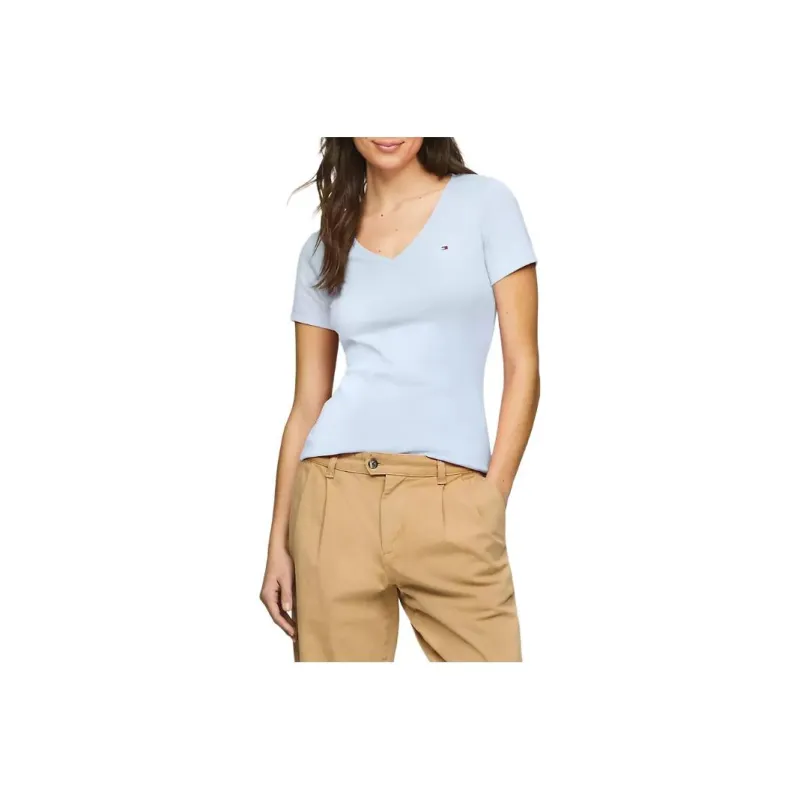 Tommy Hilfiger Regular T Shirt Women's Light Blue-0