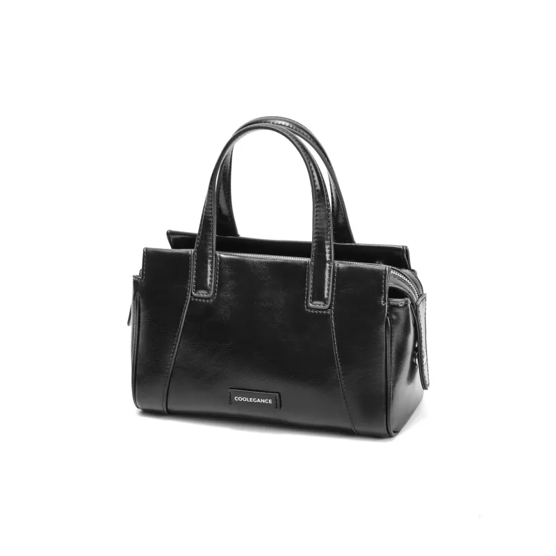 BELLE Artificial Leather Handbag Medium Size Women's Brown-1