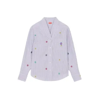 KENZO Target Striped Button Up Shirt