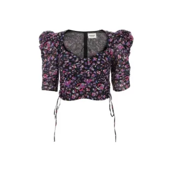 ISABEL MARANT Floral Printed Cropped Top