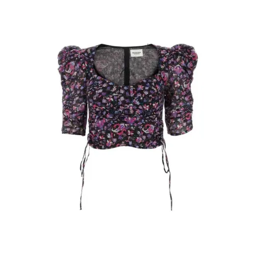 ISABEL MARANT Floral Printed Cropped Top