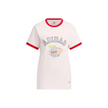Adidas Originals x Disney Set in Sleeve T Shirt Women's Pink