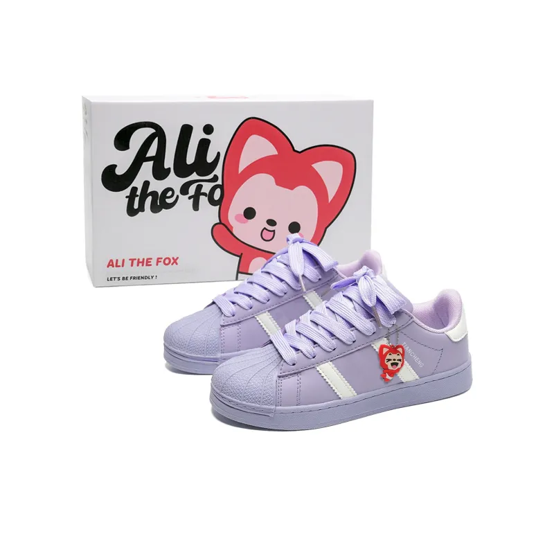 ALI THE FOX Slip Resistant Cushioning Abrasion Resistant Lightweight Low Top Skateboard Shoes Unisex-72
