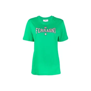 CHIARA FERRAGNI Logo-Printed Crewneck T-Shirt