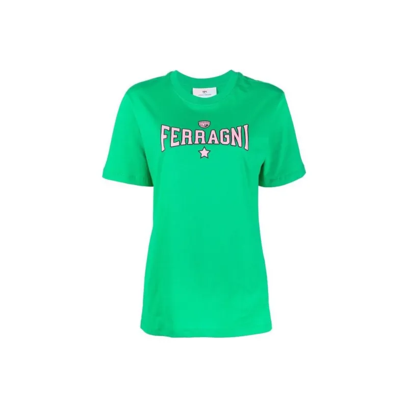 CHIARA FERRAGNI Logo-Printed Crewneck T-Shirt-0