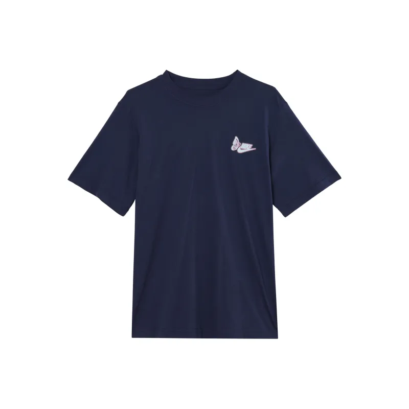 Nike Women'ss Logo Letter Print Retro T-Shirt 'Navy Blue'-0