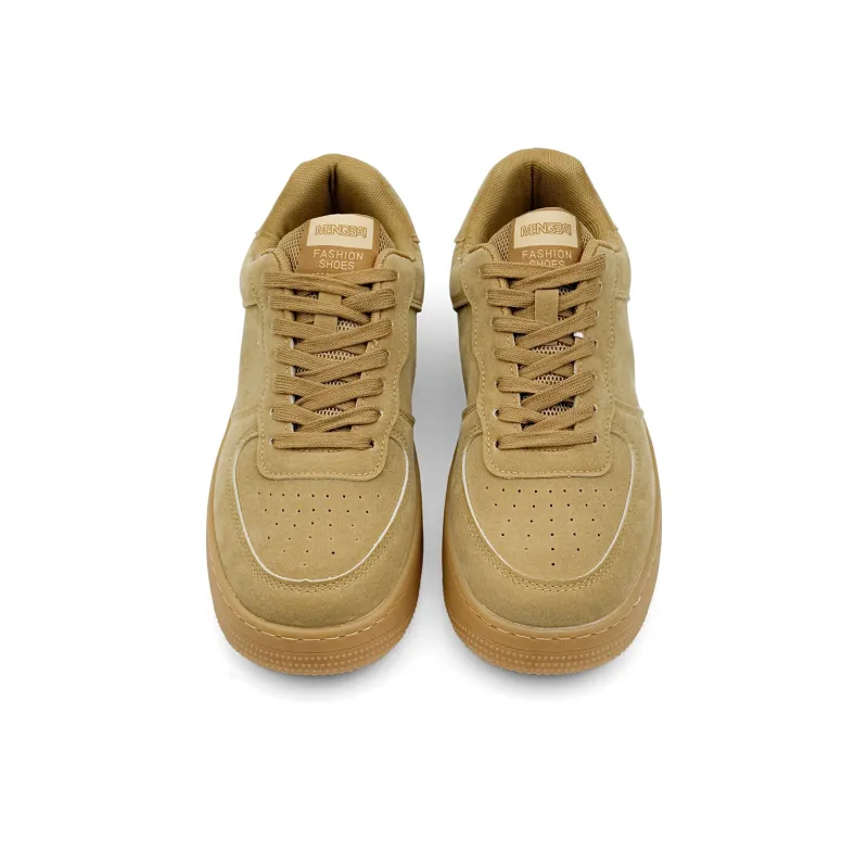 Mengsai Anti Slip Wear Resistant Low Top Skateboard Shoes Men's Wheat-6