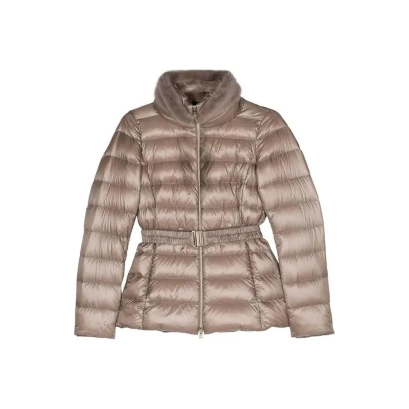 HERNO High Neck Belted Puffer Jacket-0