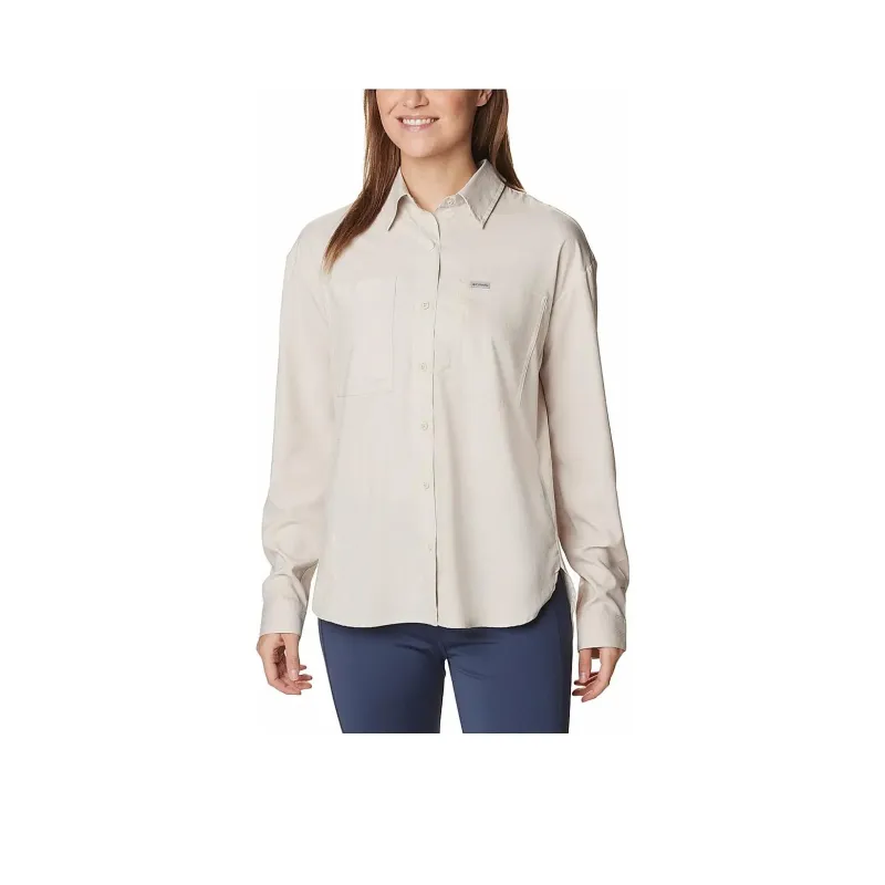 Columbia Silver Ridge Ridge Utility Long Sleeve Shirt Shirt Women's Beige-0