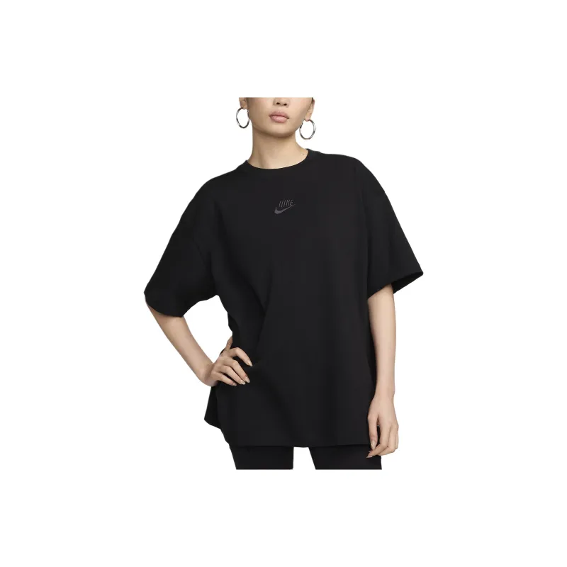 Nike Drop Shoulder Sleeve T Shirt Women's Black-0