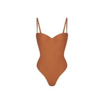 SKIMS BODY UNDERWIRE THONG BODYSUIT Jumpsuit Women's BRONZE/Bronze
