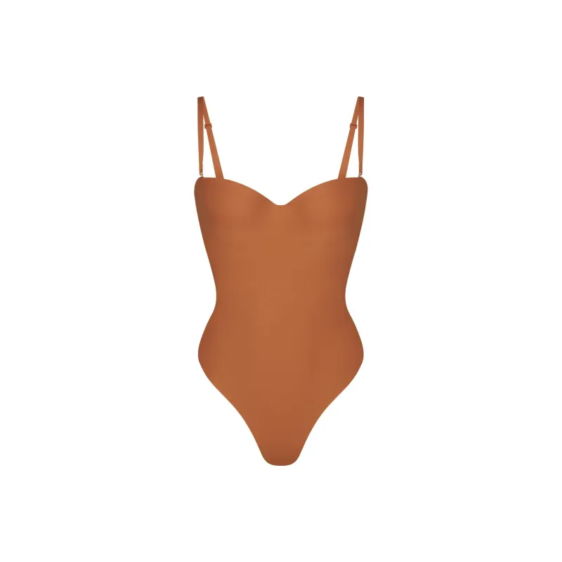 SKIMS BODY UNDERWIRE THONG BODYSUIT Jumpsuit Women's BRONZE/Bronze-0