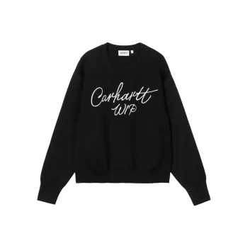 Carhartt WIP FW24 W' Signature Sweater Sweatshirt Women's Black