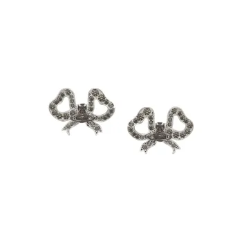 Vivienne Westwood Faux Crystal, Brass Earrings Women's Gunmetal Gray