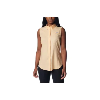 Columbia PFG Tamiami Sleeveless Shirt Shirt Women's Yellow