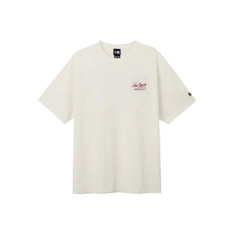 New Era T Shirts Unisex Ecru-1