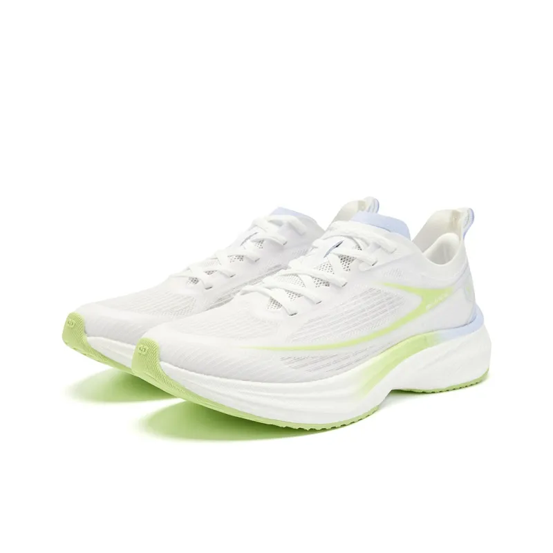 QIAODAN Light Speed 5.0PLUS Breathable Low Top Running Shoes Women's White Green Purple-2