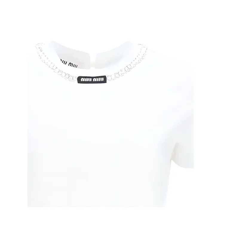 MIU MIU SS23 Crop Top Women's White-4