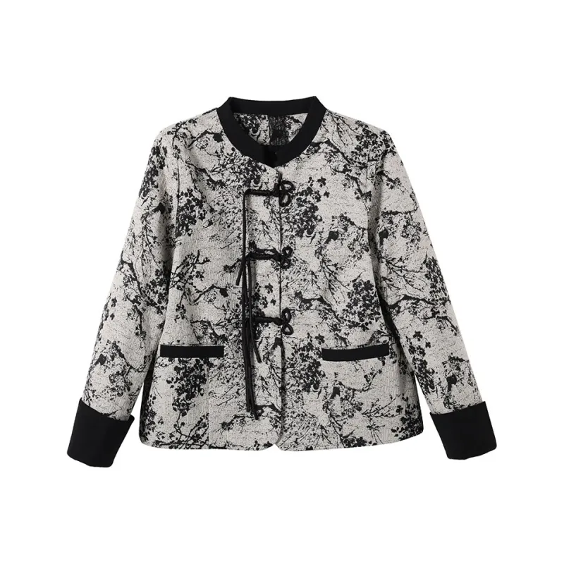 Fele.d Jackets & Coats Women's Plum Blossom Print-0