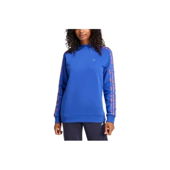 Adidas Free Shipping With AdiClub Essentials 3-Stripes Animal-Print Sweatshirt